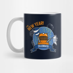 New Year Celebration Cute Alien Meme Mug